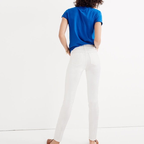 Madewell 9" High-Rise Skinny Jeans in Pure White - Picture 2 of 12
